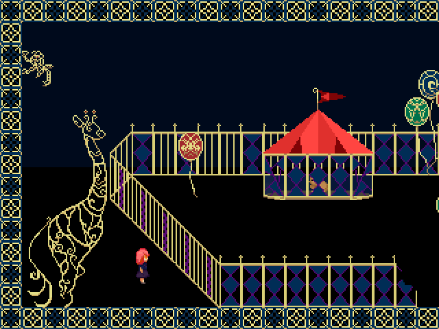 鮮やかな色彩からモノトーンの空間まで、不思議な風景を見ることができる