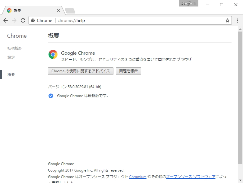 「Google Chrome」v58.0.3029.81