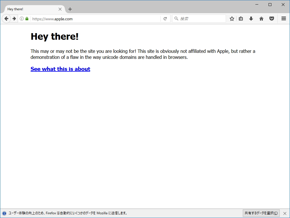 国際化ドメイン名を悪用した“ホモグラフ攻撃”