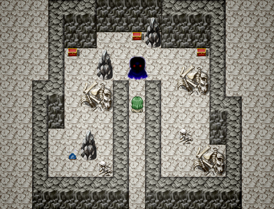 強力なボスの先には稀少なお宝が。なお画面左下にある青い鉱石は“レアメタル”で、武器をアップグレードする材料となる