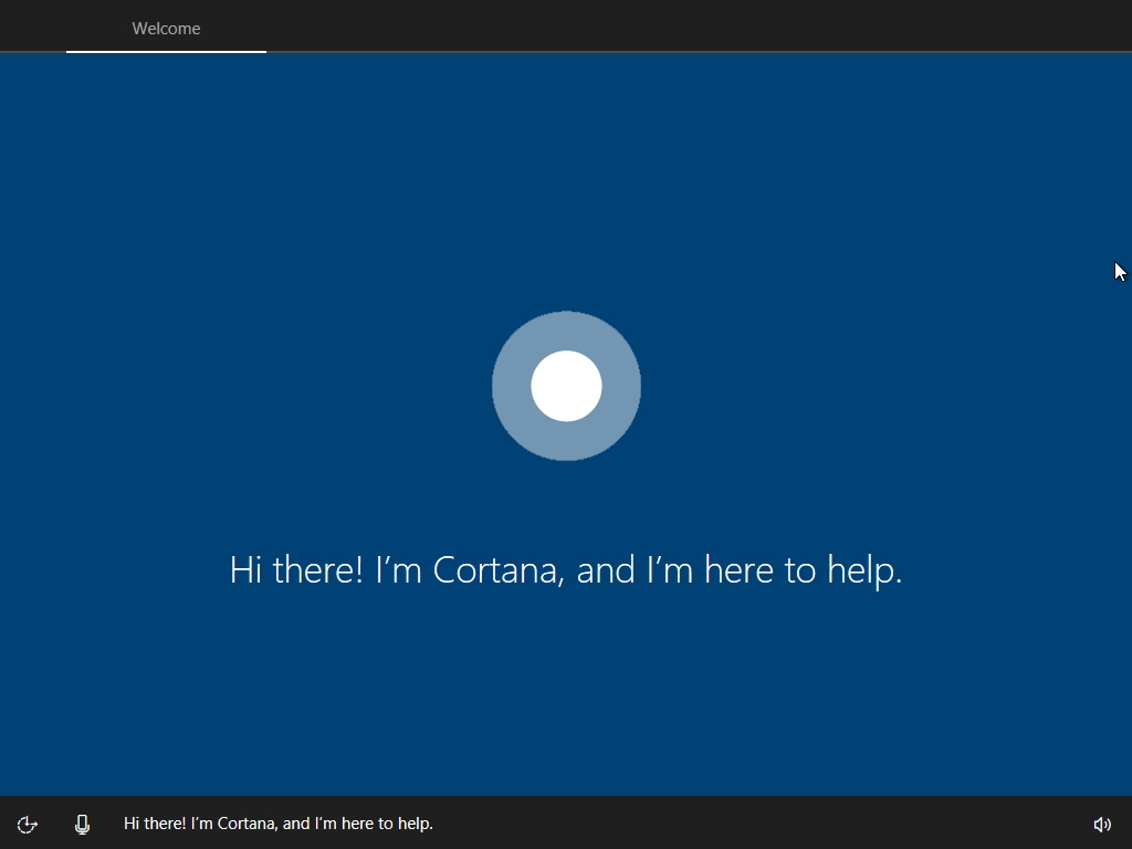OSのセットアップで“コルタナ”の音声サポートが受けられるように