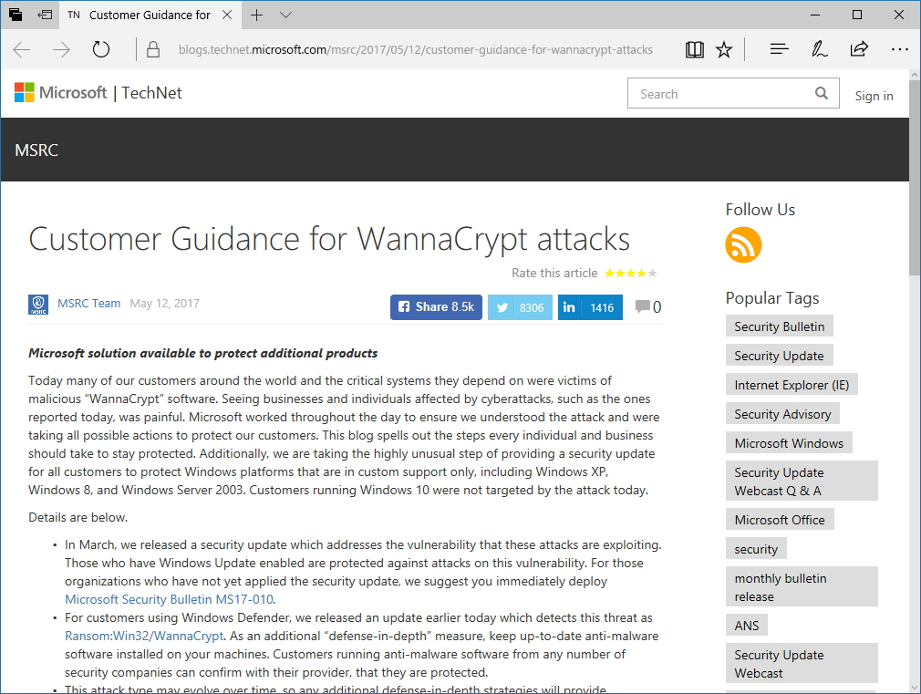 公式ブログ“MSRC”