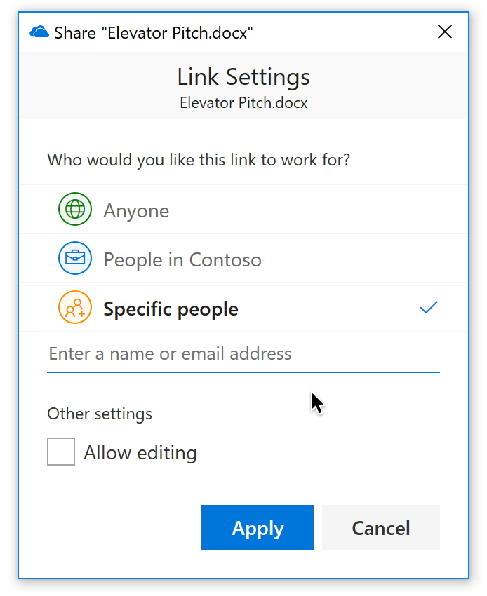 “特定のユーザー”にのみ閲覧・編集を許可する権限