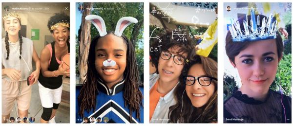 セルフィー（自撮り）写真や動画に写った人物を簡単にデコレーションできる“フェイスフィルター”