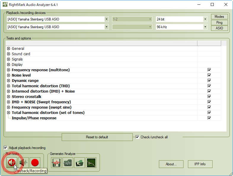 左下の赤丸の中にスピーカーの絵が描かれたアイコンをクリック