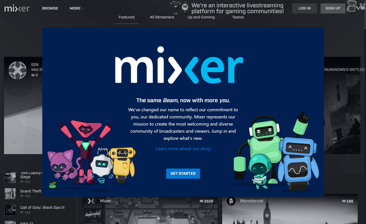 “Beam”が“Mixer”に