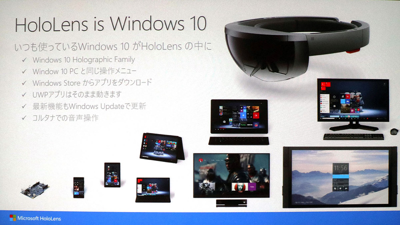 OSはWindows 10を搭載。UWP（ユニバーサルWindowsプラットフォーム）のため、UWPアプリも動作する