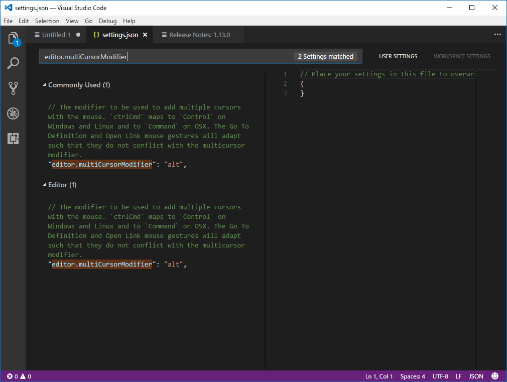 「Visual Studio Code」v1.13.0