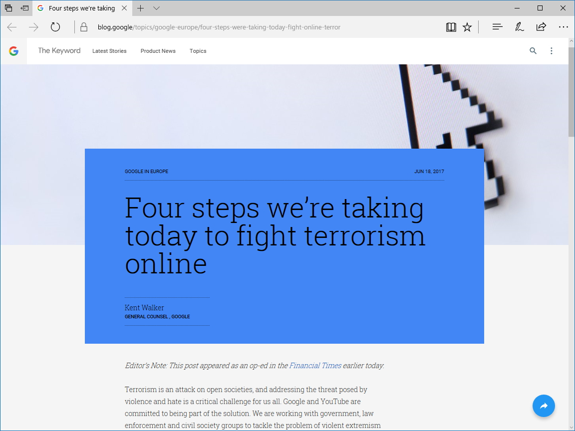 Googleの公式ブログ
