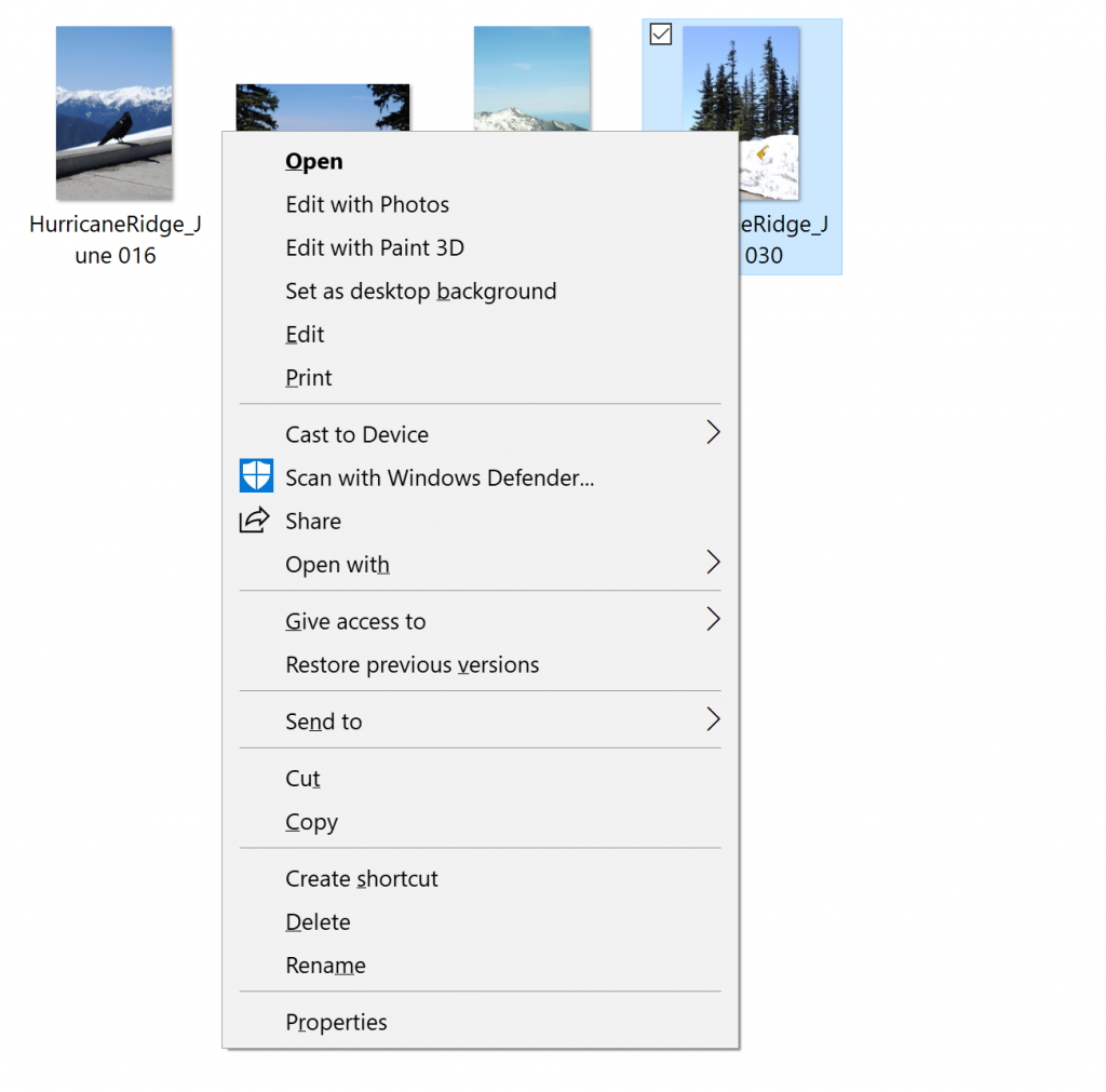 ファイルの右クリックメニューに［共有］コマンドが追加