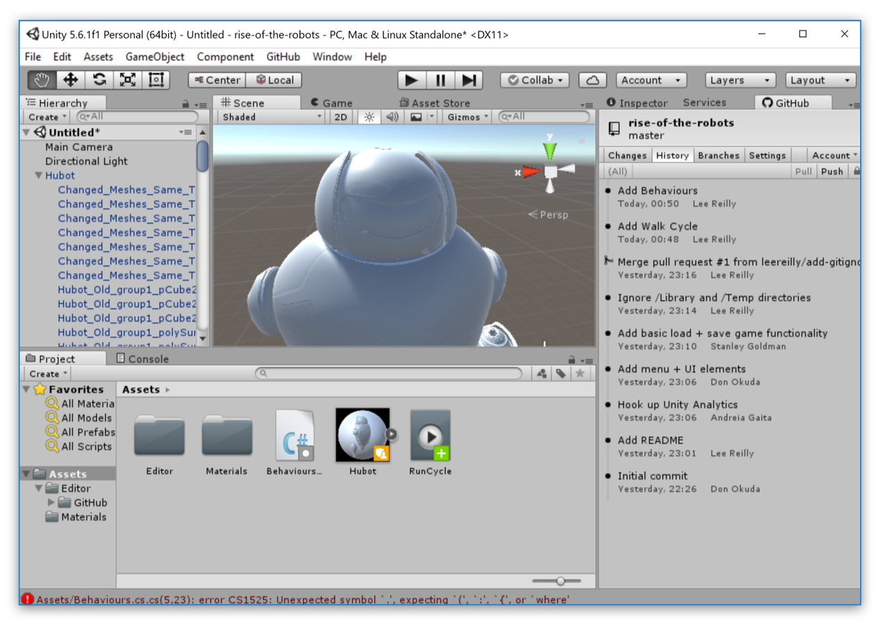 「GitHub for Unity」