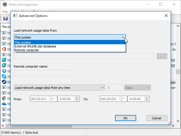 ［Options］－［Advanced Options］ダイアログ