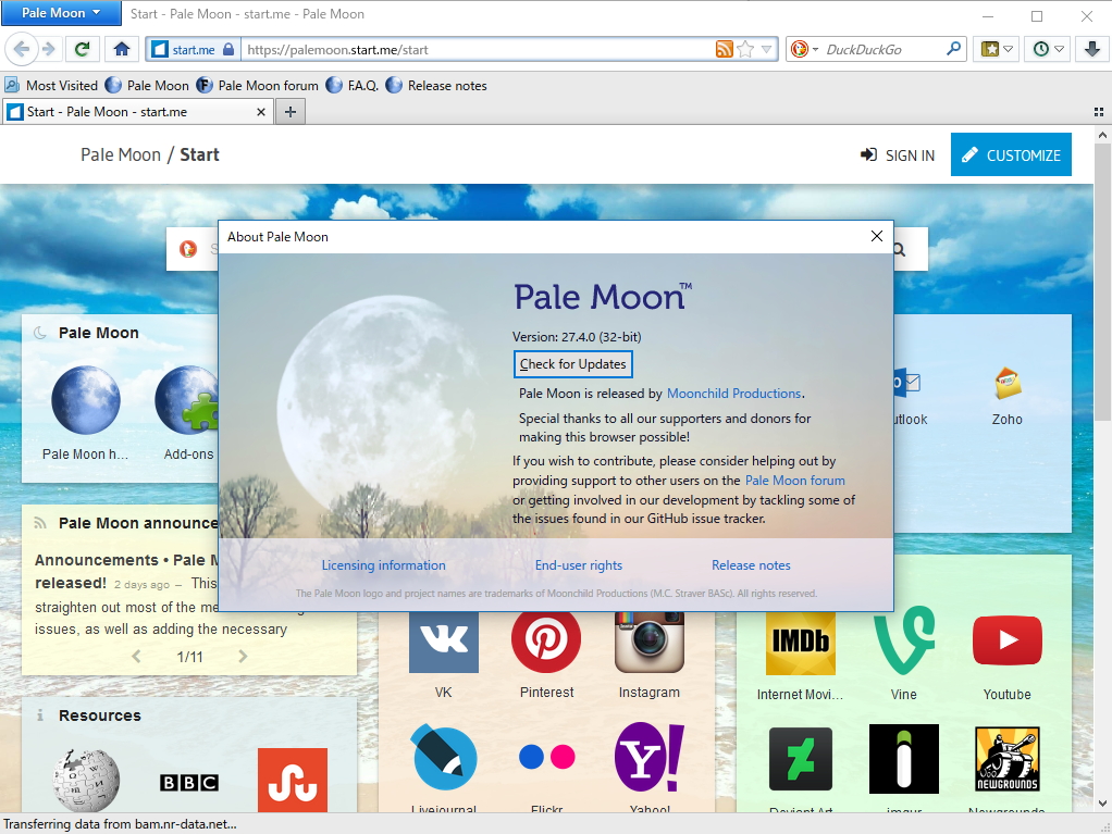 「Pale Moon」v27.4.0
