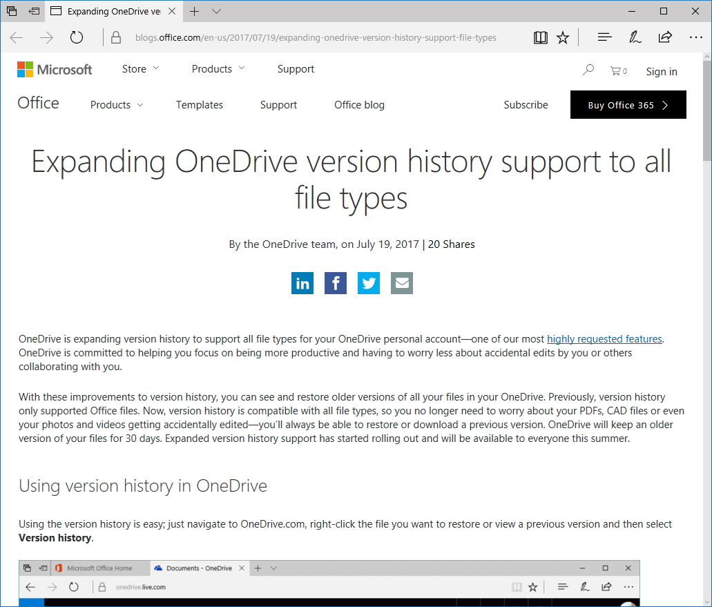 公式ブログ“Office Blogs”