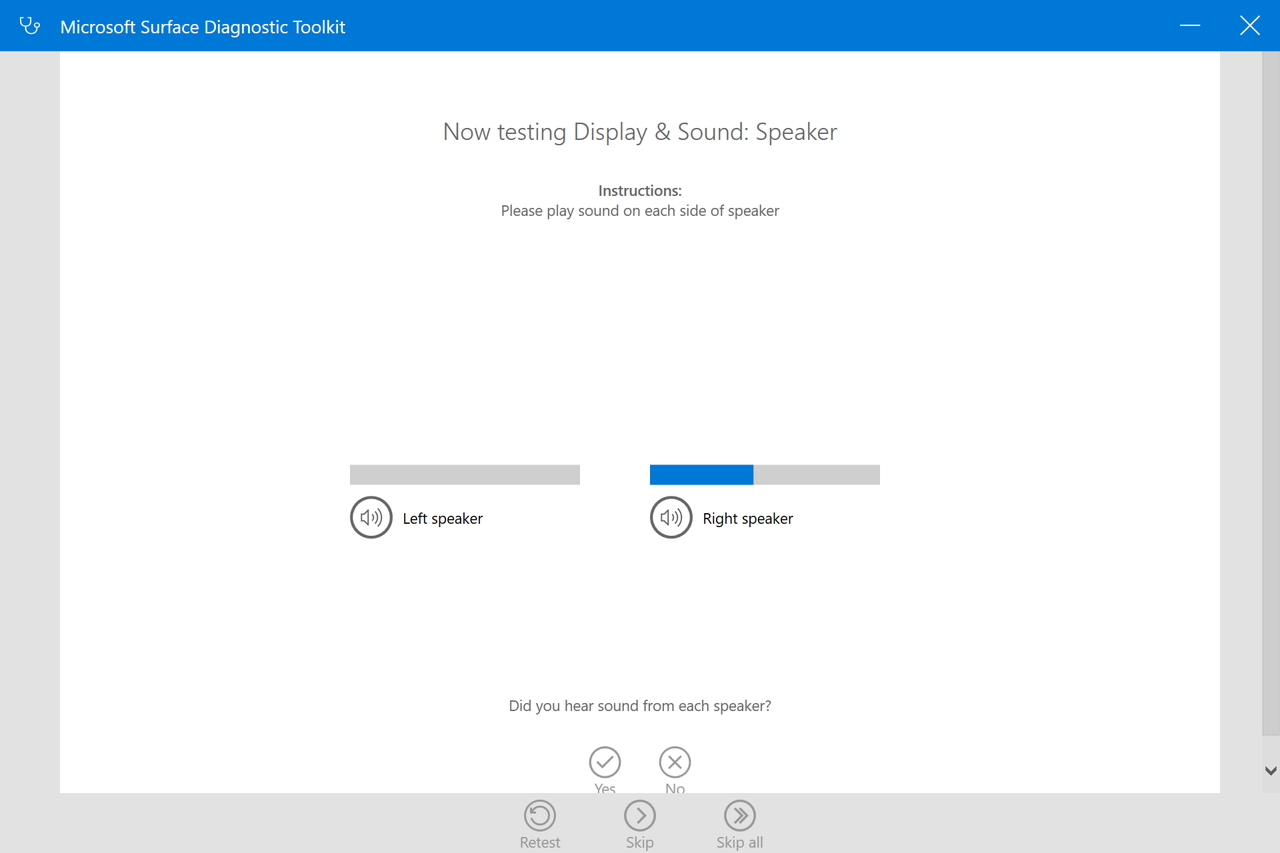 サウンドスピーカーのテスト