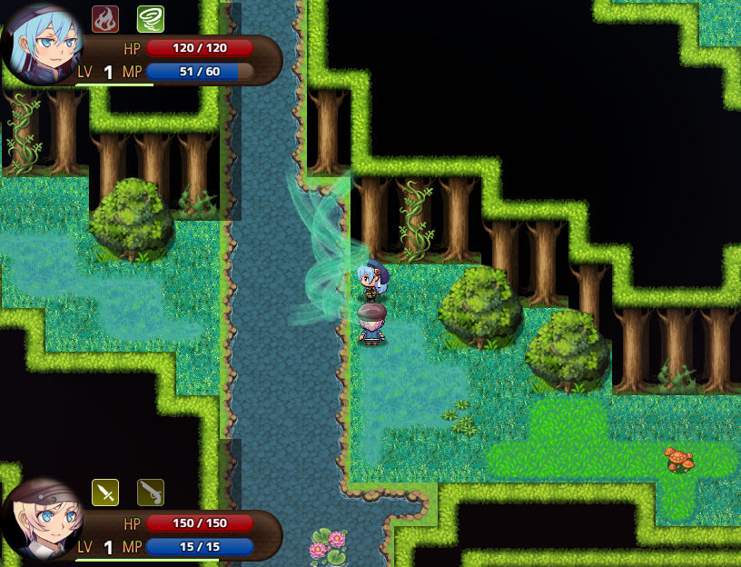 風の魔法を利用すると川などを飛び越えることが可能