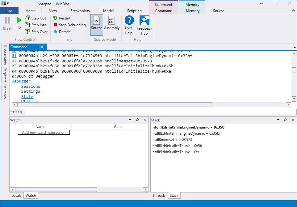 新しい「WinDbg」