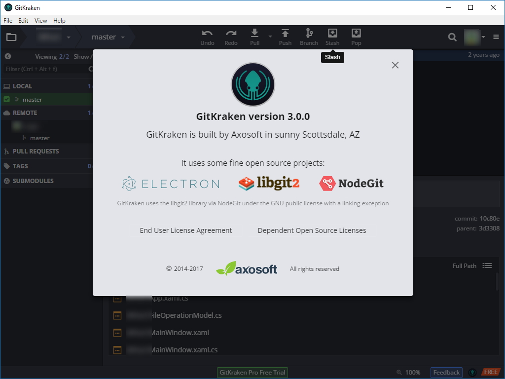 「Axosoft GitKraken」v3.0.0