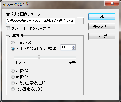 複数枚の画像を合成して非現実的な画像を作ることもできます