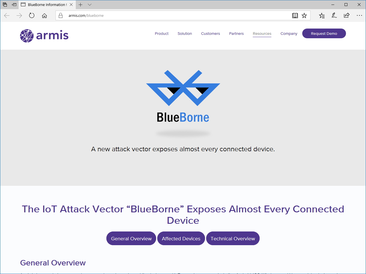 Armis Labsによる“BlueBorne”のアナウンス