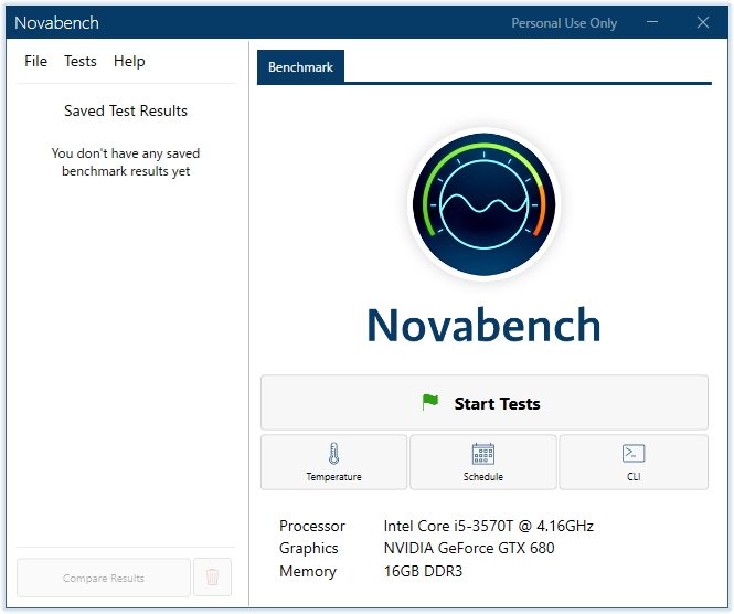 「Novabench」v4.0.1