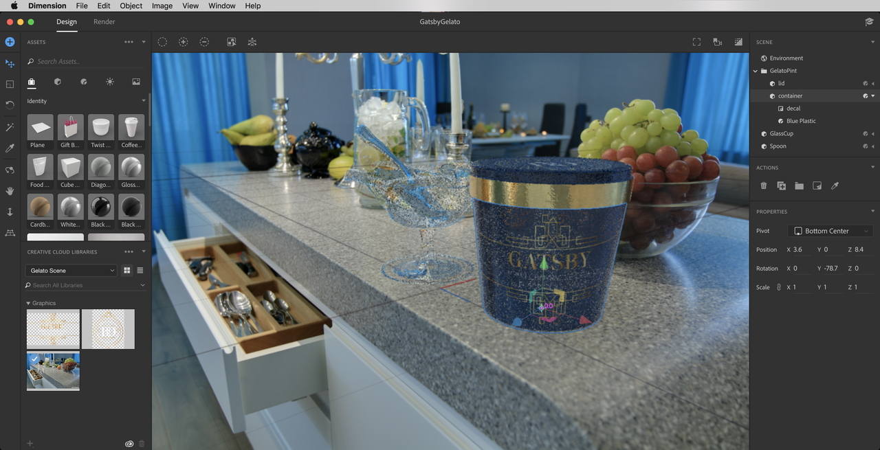 「Adobe Dimension CC」