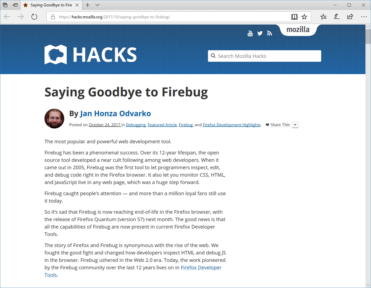 “Mozilla Hacks”のブログ記事