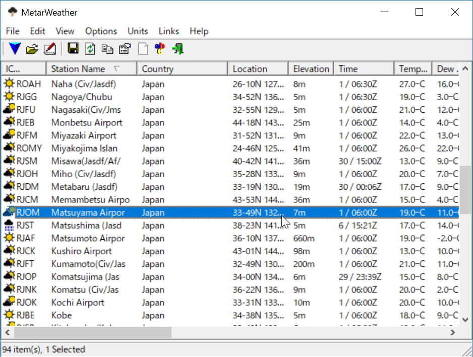 「MetarWeather」v1.75