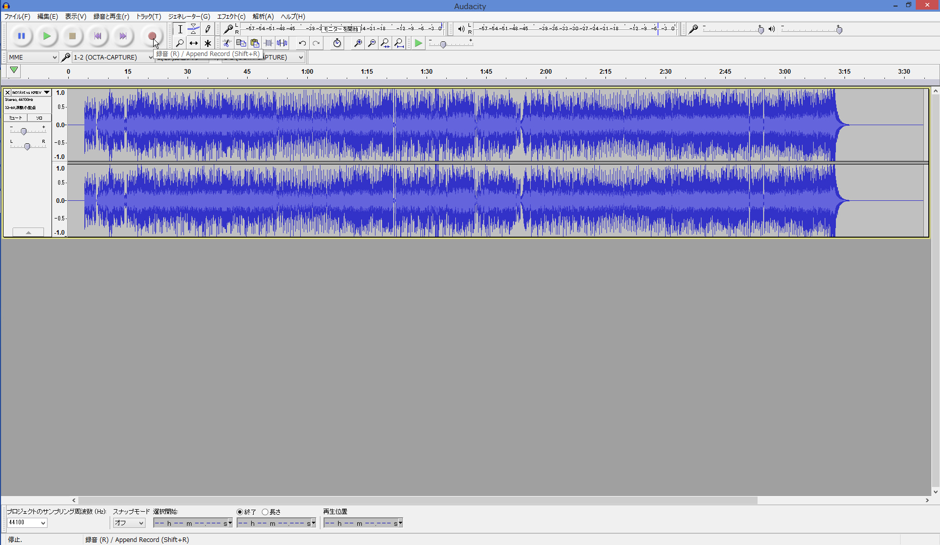 キーボードの［R］でも同じ操作が可能です