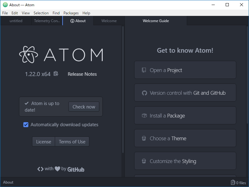 「Atom」v1.22.0