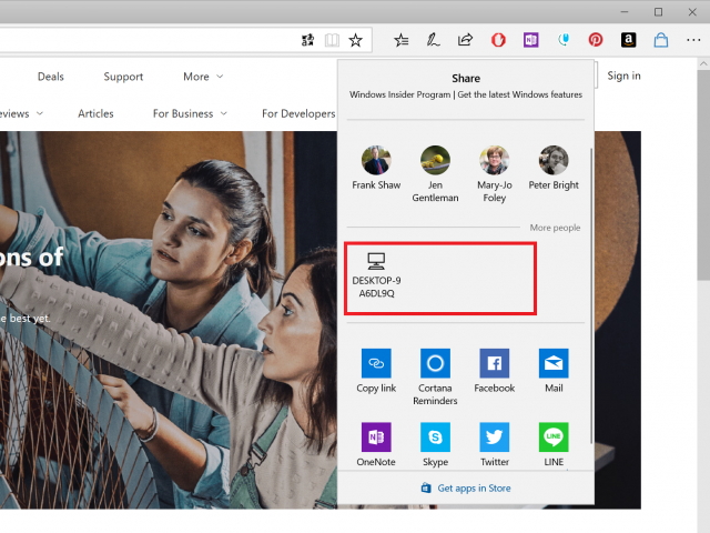 “Near Share”機能（同社ブログより引用）