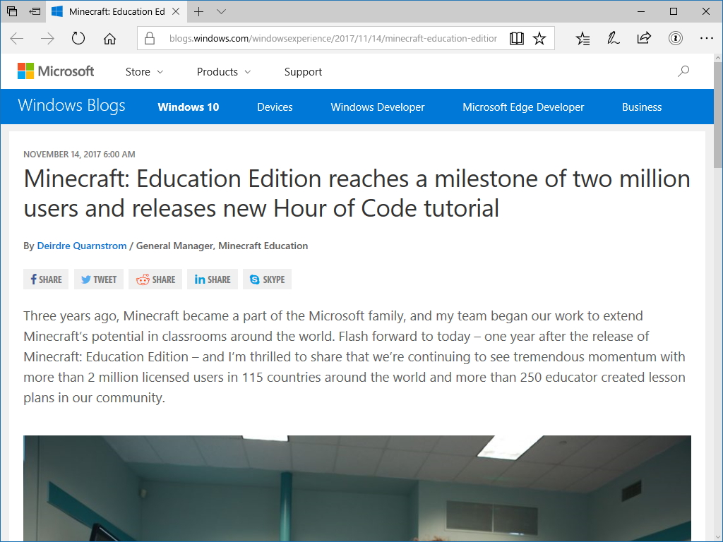 公式ブログ“Windows Experience Blog”