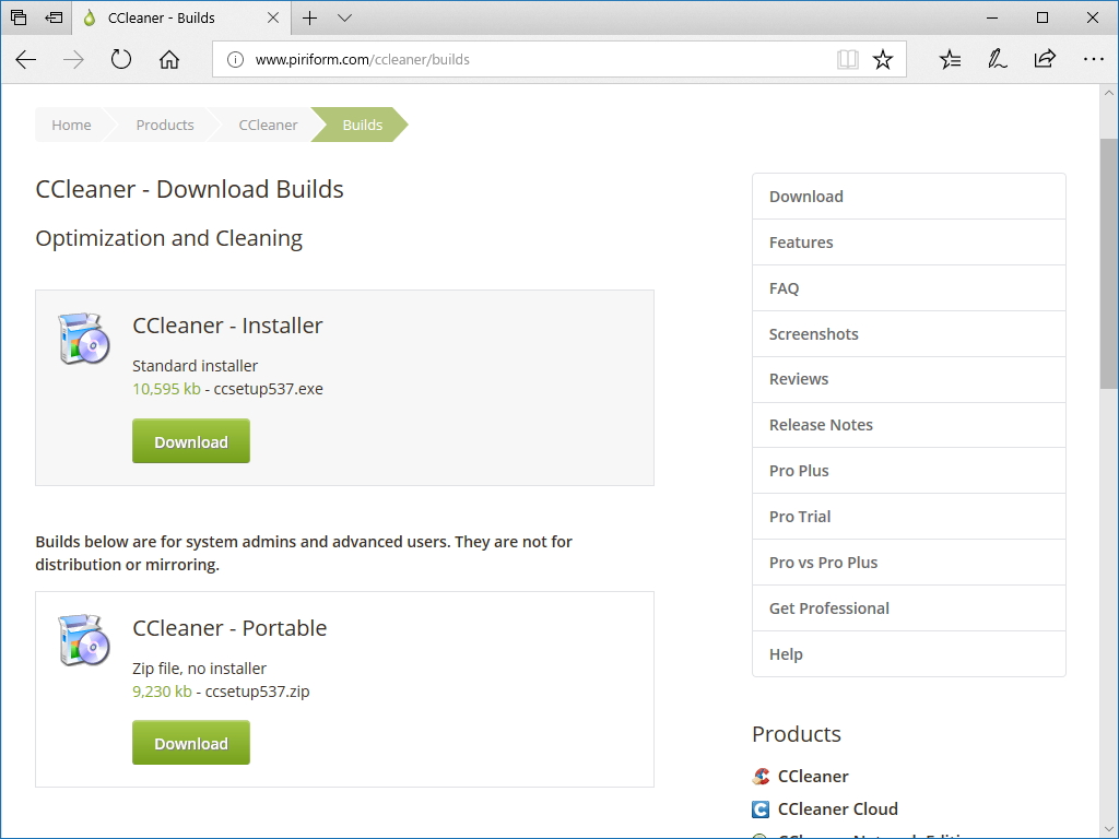「CCleaner」にはインストーラー版とポータブル版が用意されているが、ポータブル版には「アバスト」がバンドルされていない