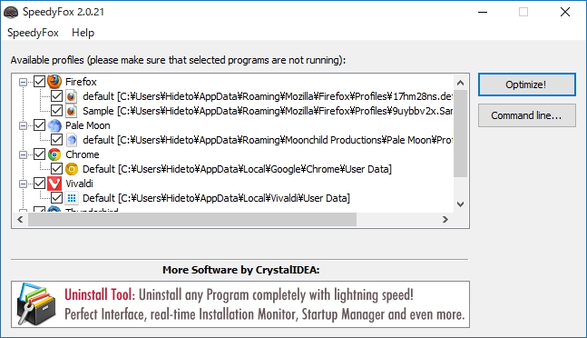 「SpeedyFox」v2.0.21