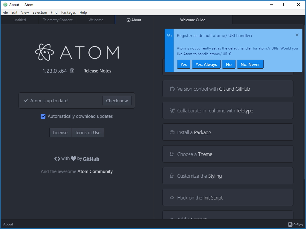 「Atom」v1.23.0