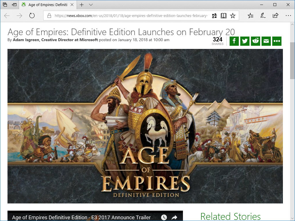 Microsoftの公式ブログ“Xbox Wire”のリリース記事