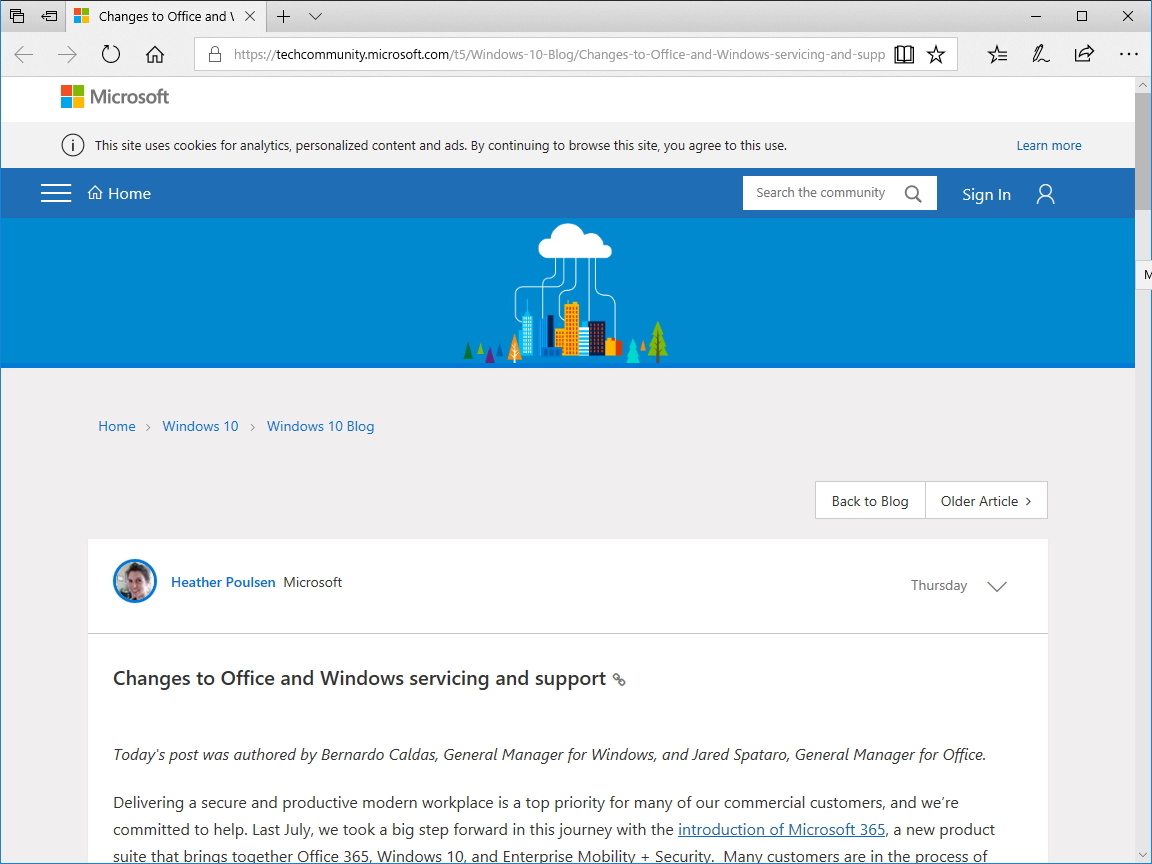“Microsoft Tech Community”における発表