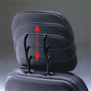 上下に移動するヘッドレスト