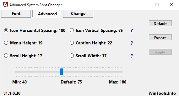 ［Advanced］タブ