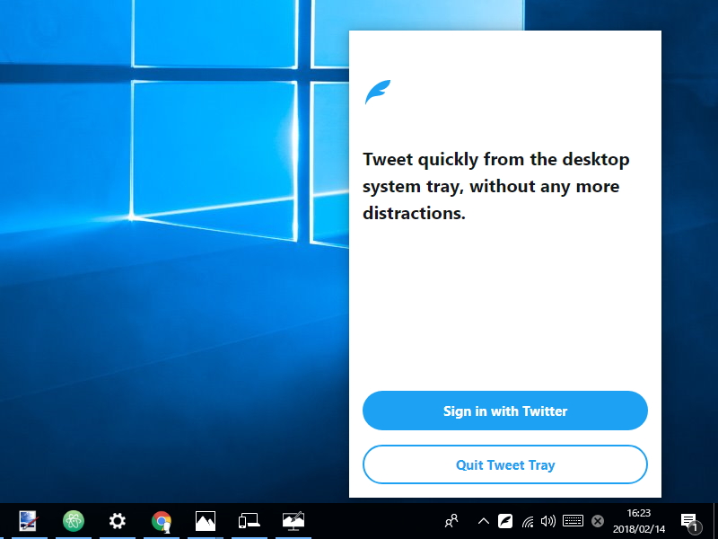 ［Sign in with Twitter］ボタンを押して“Twitter”のログイン画面へアクセス