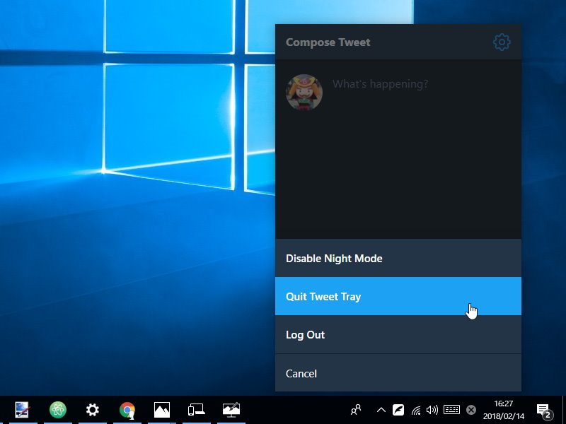 ダークテーマへ切り替え