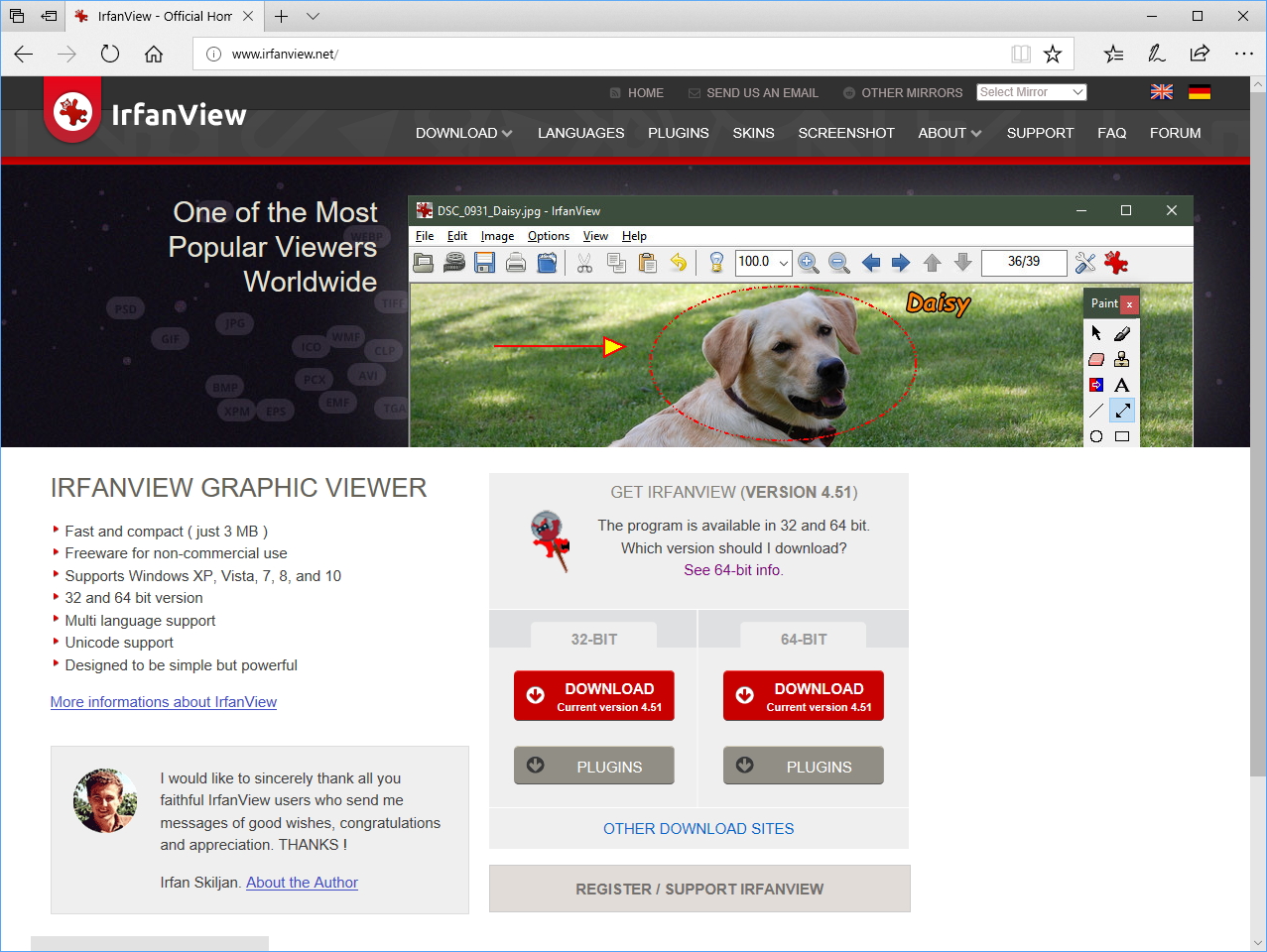 リニューアルされた公式サイト