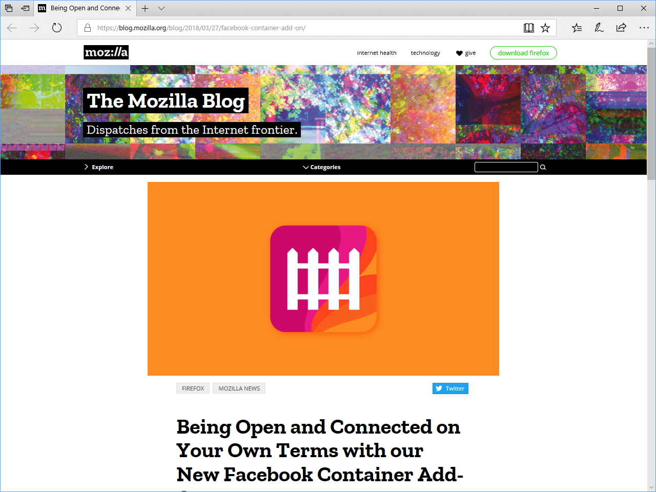 Mozillaの公式ブログ