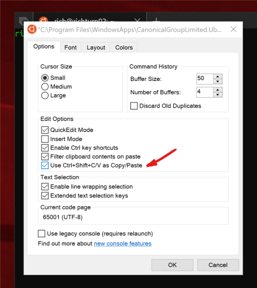 Linux/WSLコンソールがショートカットキーによるコピペに対応（同社ブログより引用）