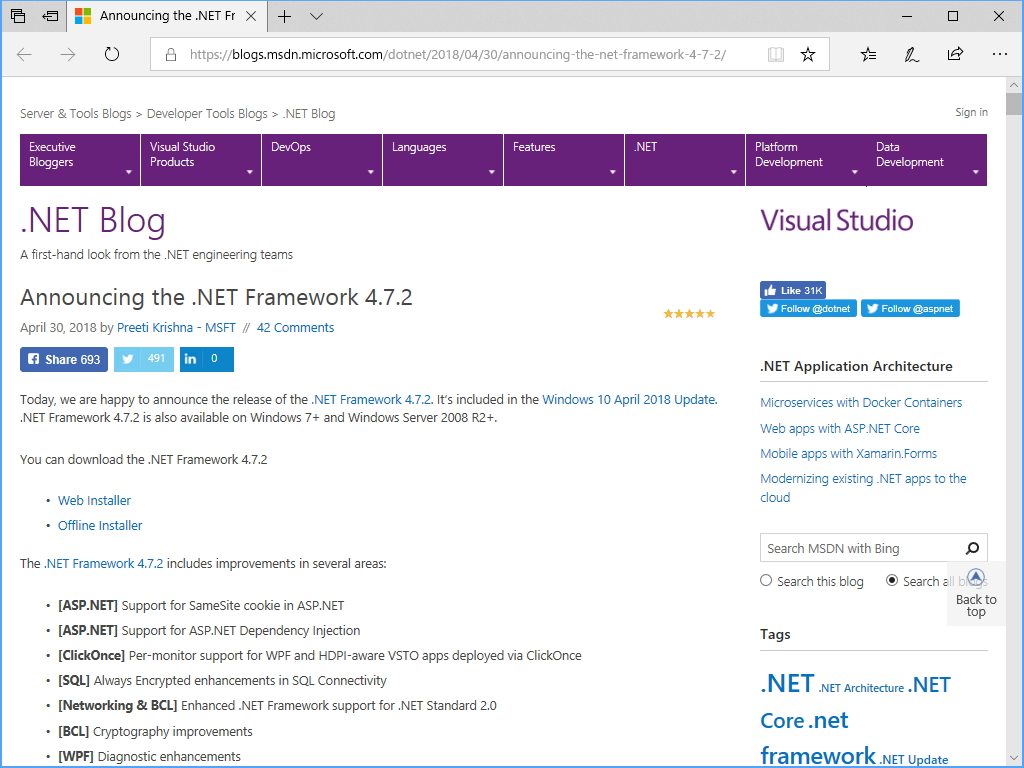 「.NET Framework 4.7.2」