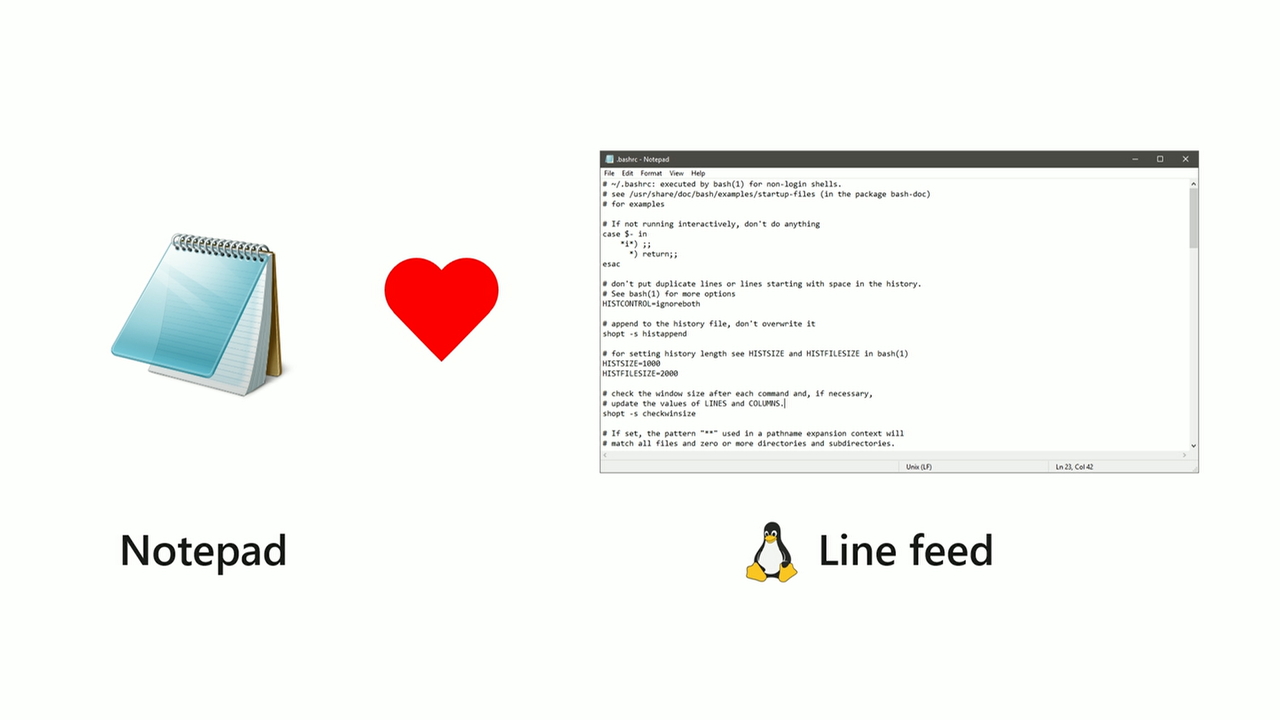 「メモ帳」がLinuxの改行コードをサポートへ