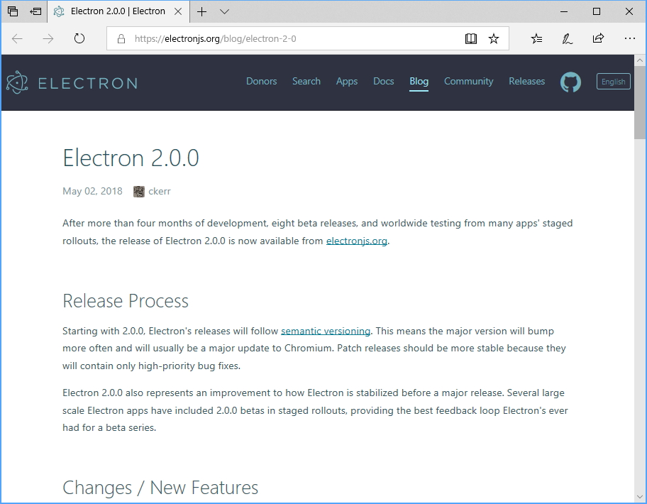 公式ブログ“Electron Blog”