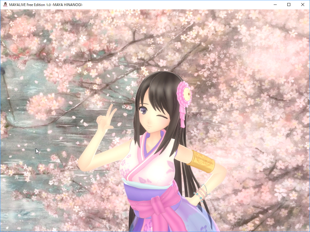 キーボードで自由に表情や動作を変えられる