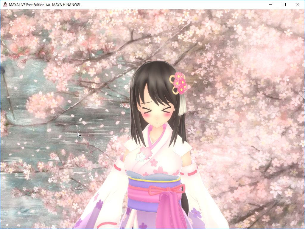 キーボードで自由に表情や動作を変えられる