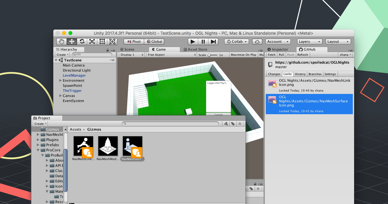 「GitHub for Unity」v1.0（同社ブログより引用）